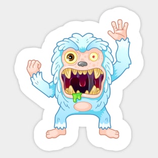 funny yeti Sticker